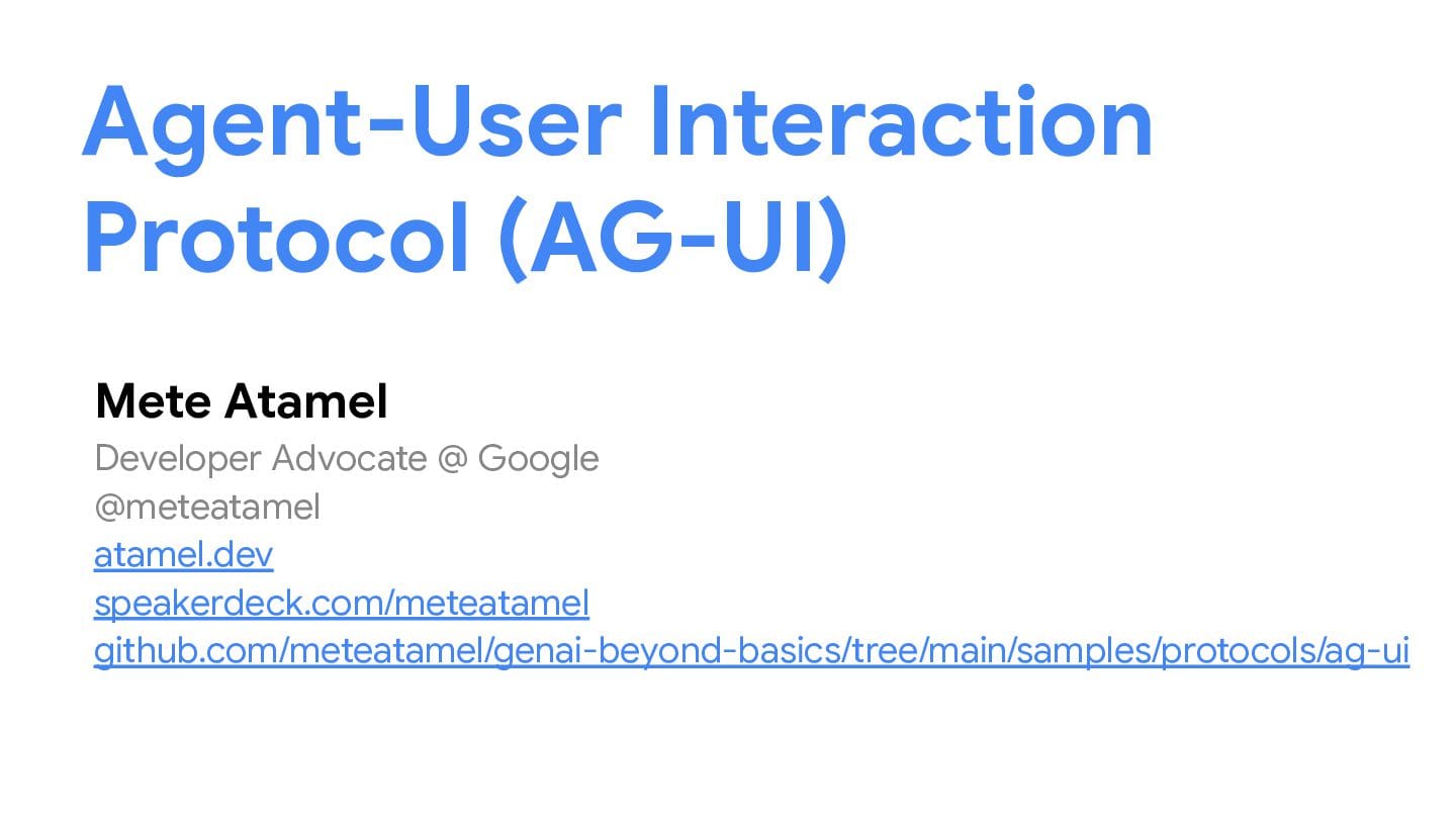 AG-UI: The Missing Protocol Between Agents and Users