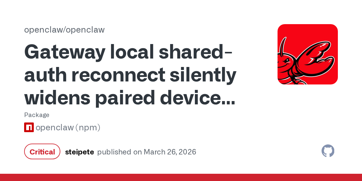 Silent Reconnects Should Not Become Admin Paths, but OpenClaw Learned That the Hard Way