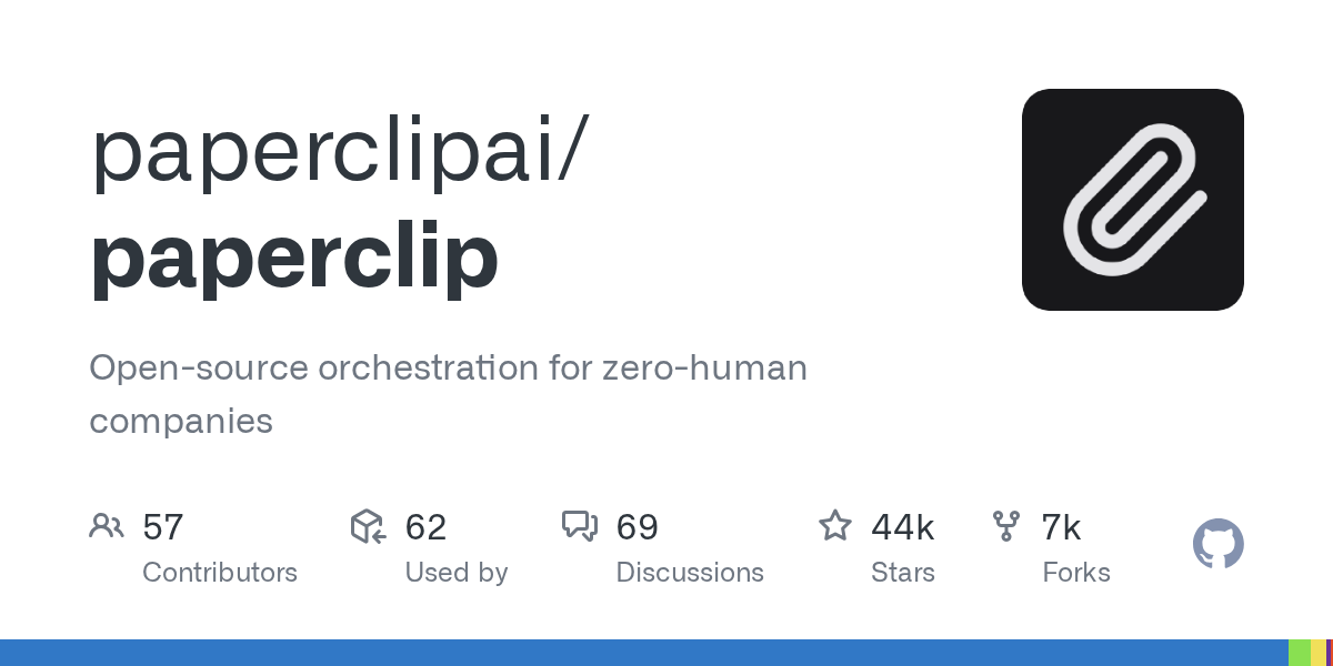 Paperclip: Open-Source Orchestration for Zero-Human Companies ("If OpenClaw Is an Employee, Paperclip Is the Company")