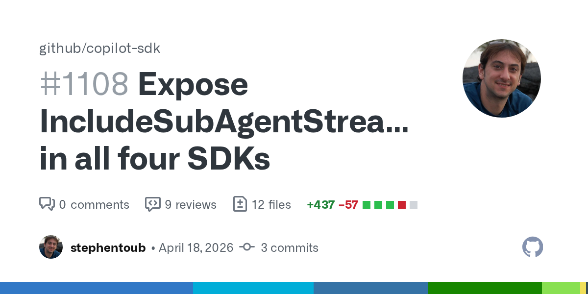 GitHub Quietly Exposed Sub-Agent Streaming in Copilot SDK, Which Tells You Where Agent UX Is Going