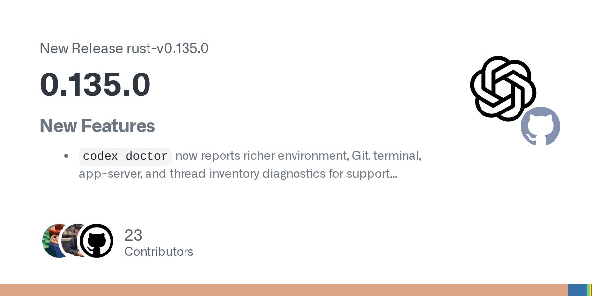 Codex 0.135 Makes Diagnostics and Permission Profiles First-Class Agent Infrastructure