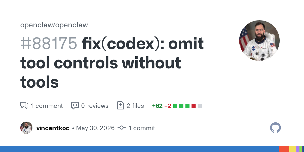OpenClaw's Codex Payload Patch Is a Reminder That Agent Adapters Must Not Send Phantom Capabilities