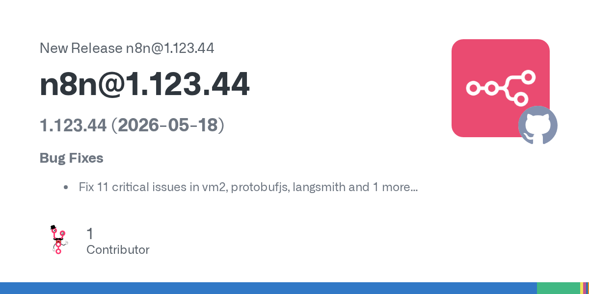 n8n 1.123.44 Patches the Sandbox and LangSmith Dependencies Under AI Workflow Automation