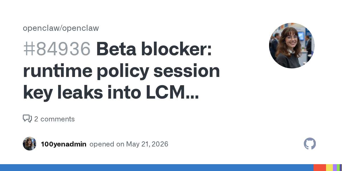 OpenClaw’s Telegram Beta Blocker Shows Why Policy Keys Must Never Become Memory Keys