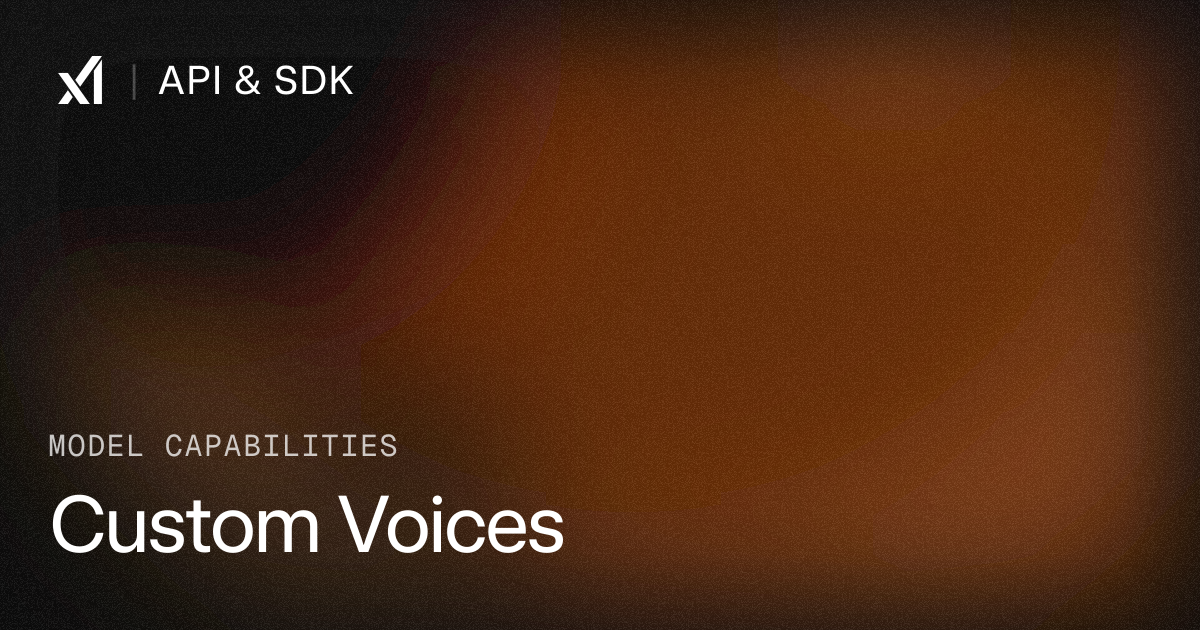xAI Custom Voices Turns Voice Cloning Into API Surface Area