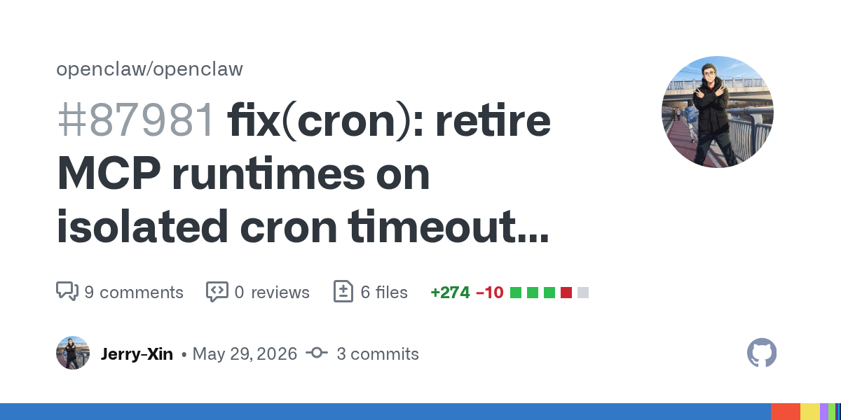 OpenClaw's MCP Cron Leak Fix Shows Why Agent Observability Has to Include Tool Runtime Lifecycles