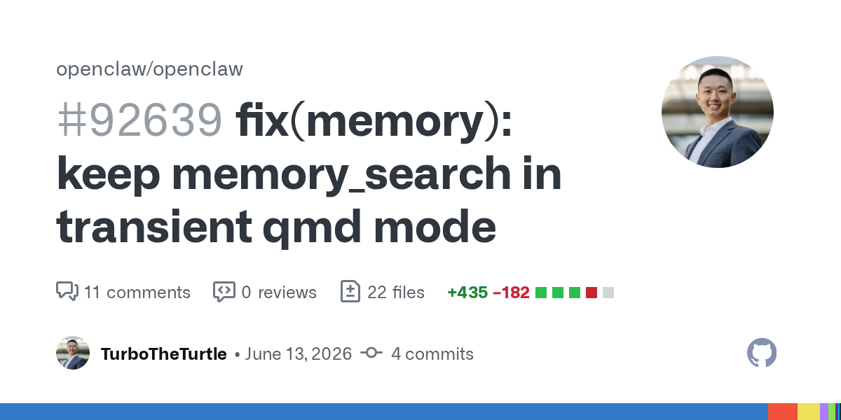 Memory Search Should Not Keep Your CLI Alive: OpenClaw’s QMD Fix Is Boring Runtime Hygiene With Big Automation Consequences