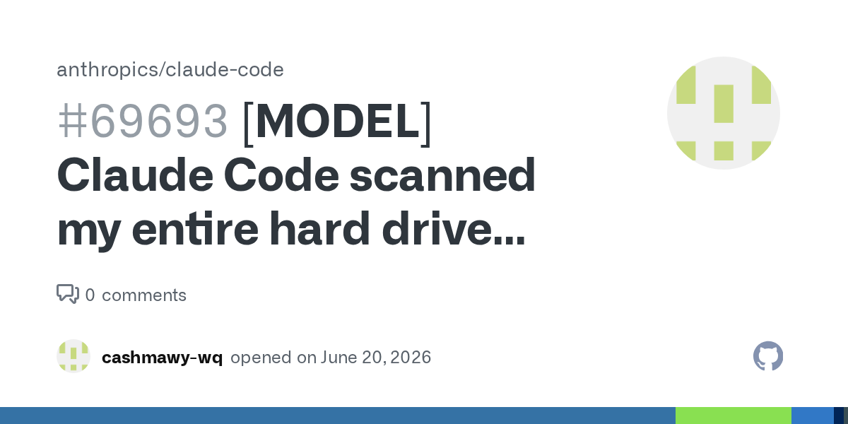 A Claude Code Whole-Drive Complaint Exposes the Read-Permission Gap