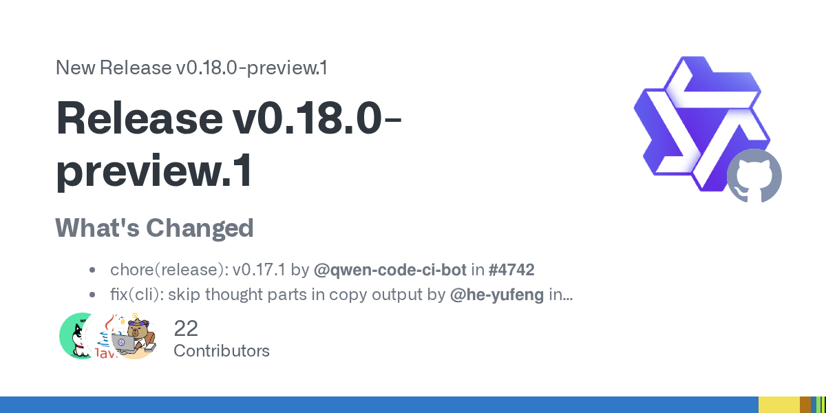 Qwen Code 0.18 Preview Turns the Coding Agent Into a Runtime Contract