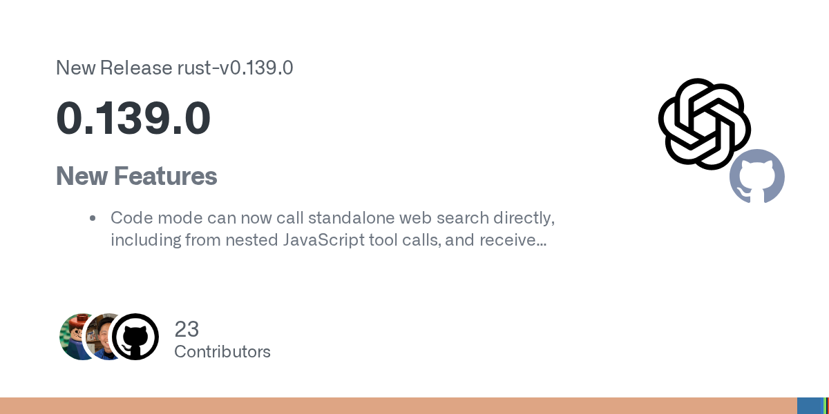 Codex 0.139 Gives Coding Agents Web Search and Better MCP Plumbing — Which Means More Power to Govern