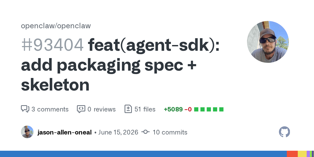 OpenClaw’s Agent SDK Packaging Draft Treats Agent Workspaces Like Deployable Artifacts