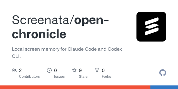 Open Chronicle Is the Cleanest Argument Yet for Privacy-First Memory in Coding Agents