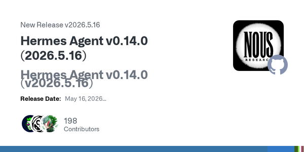 Hermes Agent v0.14.0 Turns Open Coding Agents Into Infrastructure
