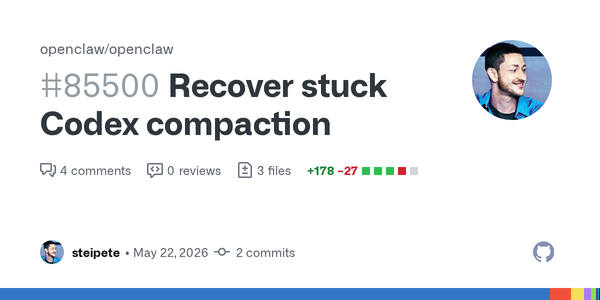 Codex Compaction Recovery Turns a Stuck Preflight Into a Bounded Restart