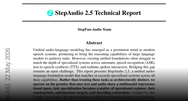 StepAudio 2.5 Is a Reminder That Voice Agents Need Foundation Models, Not Three Glued-Together Demos
