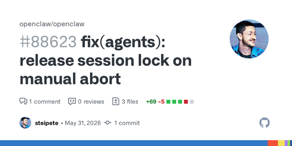 Manual Abort Should Not Leave an OpenClaw Session Locked for Five Minutes