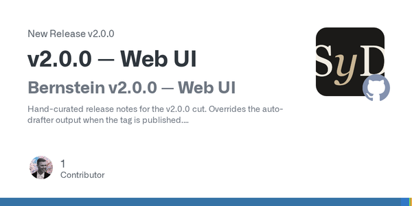 Bernstein v2.0.0 Adds the Operator Surface Multi-Agent Coding Was Missing