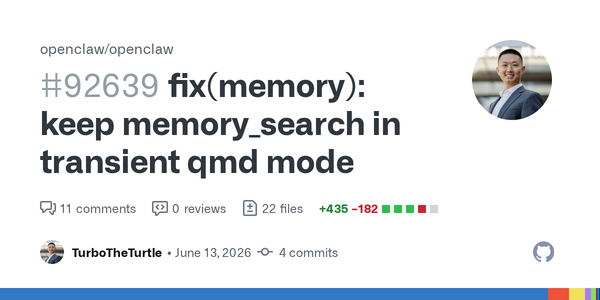 Memory Search Should Not Keep Your CLI Alive: OpenClaw’s QMD Fix Is Boring Runtime Hygiene With Big Automation Consequences