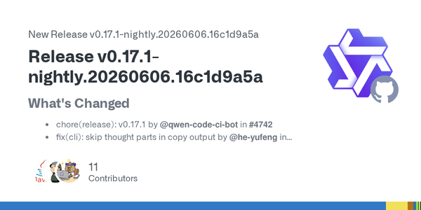 Qwen Code’s June 6 Nightly Makes Agent Observability the Main Feature