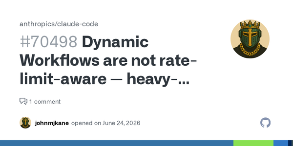 Claude Code Dynamic Workflows Need Token Admission Control, Not a Concurrency Dial