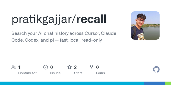 Recall Makes Agent Memory Boring: Search the Chats You Already Have, Don’t Invent a Second Brain