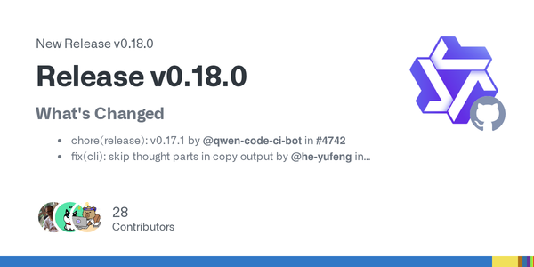 Qwen Code v0.18.0 Is Not a Model Launch, but It Is the Local/Hybrid Model Stack Getting Serious