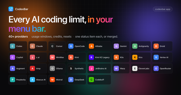CodexBar 0.35 Turns Coding-Agent Quota Anxiety Into a Menu-Bar Product
