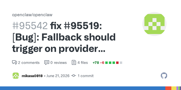 OpenClaw’s Same-Day Failover PRs Define the Difference Between Provider Failure and Local Tool Failure
