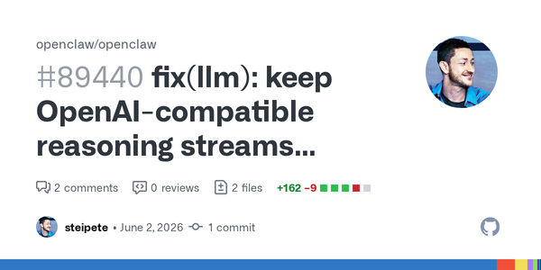 OpenAI-Compatible Reasoning Streams Need Progress Signals, Not Visible Text